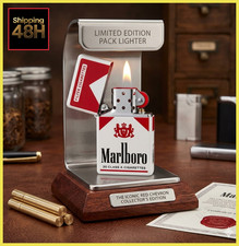 MARLBORO Metal Refillable Lighter Windproof Grinding Wheel Kerosene Lighter picture