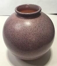 Studio Nova Pink Glass Round Vase Black & White Speckled Made In Portugal 7” picture