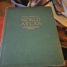 Rand McNally World Atlas International Edition Hardcover 1942 picture