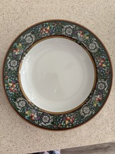 2 Mikasa Della Robbia Green Rimmed Soup Bowls picture
