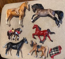 vintage Model toy horses Breyer Schleich Imperial Papo hard plastic vinyl picture