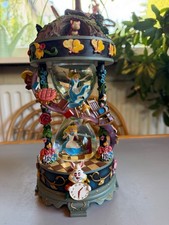 HIGHLY RARE Disney Alice in Wonderland Hourglass Snow Globe Music Box / Hourglass picture