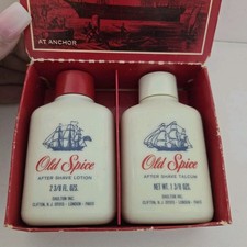Vintage 60’s Shulton Old Spice Traveler Set 3365 Aftershave Lotion & Talcum NOS picture