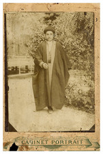 Portrait of Qajar elite, Shia cleric, Persia Late Qajar period, Persia.  Strip picture