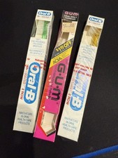 3- NEW in Boxes 1988 Vintage NOS Oral B Toothbrushes  picture