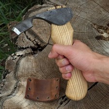 8'' Hand Forged Bowl Carving Adze 52100 Carbon Steel Woodworking Small Axe Tool picture