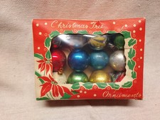 VINTAGE CHRISTMAS ORNAMENTS 12 TOTAL 1