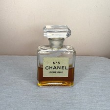 Vintage Chanel No 5 Perfume Mini Glass Bottle 1/4 fl oz 1950s picture