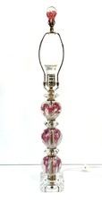 Vintage St Clair Murano Style Glass Paperweight Lamp Pink Calla Lily Bullicante picture