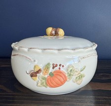 Pfaltzgraff Plymouth Covered Serve Casserole Dish Autumn Thanksgiving Pumpkins picture