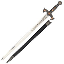 LEGENDAY MEDIEVAL RENAISSANCE CRUSADER KNIGHTS TEMPLAR MEDIEVAL SWORD 29.5