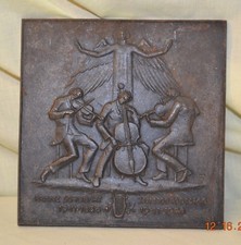 Bronze Plated Cast Iron Plaque of Franz Schubert Zum 100 Todestag 1828 1928 MH picture