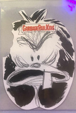 Topps 2020 Garbage Pail Kids Die Cut Sketch Card Autographed Lowell Isaac 1/1 picture