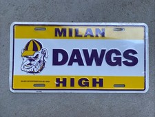 Milan High School Dawgs Booster License Plate Bulldogs Tennessee picture