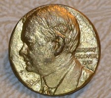 Vintage 1932 President Herbert Hoover Metal Campaign Pinback Button Pin New York picture