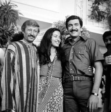 Algerian director Mohammed Lakhdar-Hamina, Leila Shenna and Yorgo - Old Photo picture