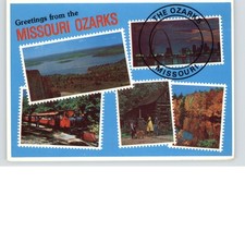 Greetings from the Missouri Ozarks Multi-View Stamp Collage Postcard picture