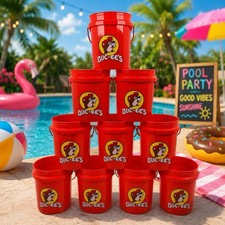 X10 BUCEE’S Mini Buckets, Red Pail with Handle, Storage Container, Free Delivery picture