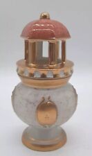 VTG Czech Opaline Glass Gold Decorated Lidded Jar Compote Super Nice  picture