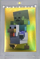 *RARE* 2021 PANINI MINECRAFT ROOKIE CHICKEN JOCKEY ROOKIE GOLD FOIL RC SSP SP #9 picture
