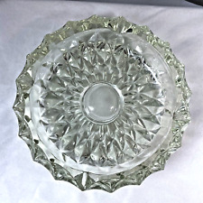 Libbey Canada Crystal Glass Ashtray Cigar Tobacciana Trinket Dish Vintage picture