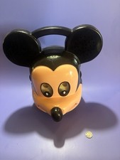 Vintage Disney Mickey Mouse Head AM/FM Portable Radio, Singing Machine Co. -Rare picture