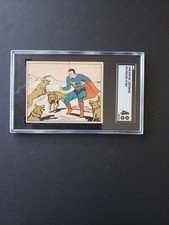 1940 SUPERMAN GUM INC. Card # 22 Wolves at Bay SGC 4 VG/EX RARE AND NICE picture