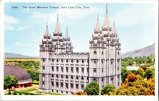 Vintage Postcard The Mormon Temple Salt Lake City Utah UT c1930 picture