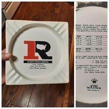 Vintage Ryder Trucking Trucks Advertising Ashtray Salesman Sample Ceramic King picture