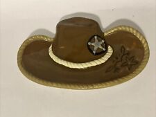 Sonoma Happy Trails Cowboy Hat Spoon Rest Holder Rustic Western Cowboy picture