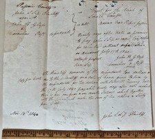 1840 Passaic NJ Debt Note John I Sipp Glass Post Adrian Van Riper Justice picture