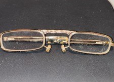 Foldable Readers Magnifiers Gold Frames Light Weight Glasses Eye Wear Vintage picture