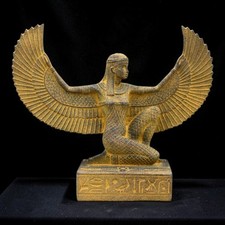 Ancient Egyptian Unique Statue Isis Goddess Antique Rare Pharaonic Mythology BC picture