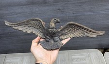 19 In Vintage 1940s - 50s American Bronzed Federal Eagle Wall Mount 7020 Star picture