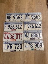 Lot Of 8 Expired Vintage Illinois License Plates picture