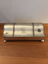 Antique 19th Century T&J Creswick Old Sheffield Plate Armorial Double Inkwell picture