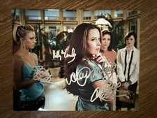 Charmed Cast Signed 8x10 Photo x4 Milano Combs McGowan Cuoco COA Framed picture