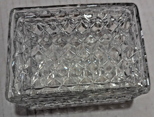 Antique Fostoria American Crystal Handkerchief Box and Cover picture