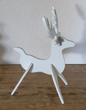 Longaberger 3D Woodcrafts Small White Reindeer Deer picture
