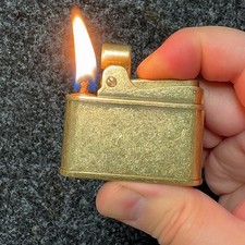 Vintage Mini Kerosene Lighter, Refillable Flint Wheel, Retro Metal Pocket Design picture