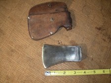 Rare Vintage HARTWELL Miniature Hatchet Head & Sheath / Salesman Sample, Child's picture