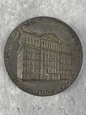 Hotel Imperial 1873 Vienna Austria Silvered Bronze Medal 1956-58 Alfred Zierler picture