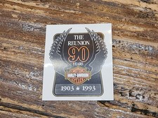 Vintage Harley Davidson The Reunion 90 Years 1903-1993 WINDOW STICKER Decal picture
