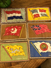 17pc Antique 1910s Tobacco Felts Flannels Flag Lot - Inc Siam, Imperial Germany, picture