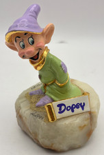 Vintage Ron Lee 1993 Disney Dopey Figurine Snow White Onyx Base Signed LE  picture