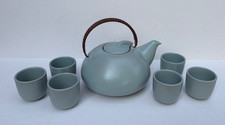 Vintage Heath Ceramics Teapot and 6 Cups - pristine condition picture