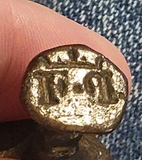 Antique/Ancient Bronze Heraldic Wax Seal Stamp RARE picture