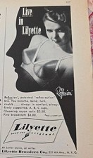 1949 Womens Live In Lilyette Brassiere Co. Reflexion bra vintage fashion ad  picture