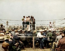 1912 Jack Johnson Boxing Match 8x10 Restored Vintage Heavyweight Champion Photo picture
