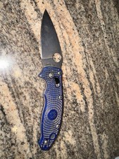 Spyderco manix 2 lightweight CTS BD1N Blue Handle Plain Edge  picture